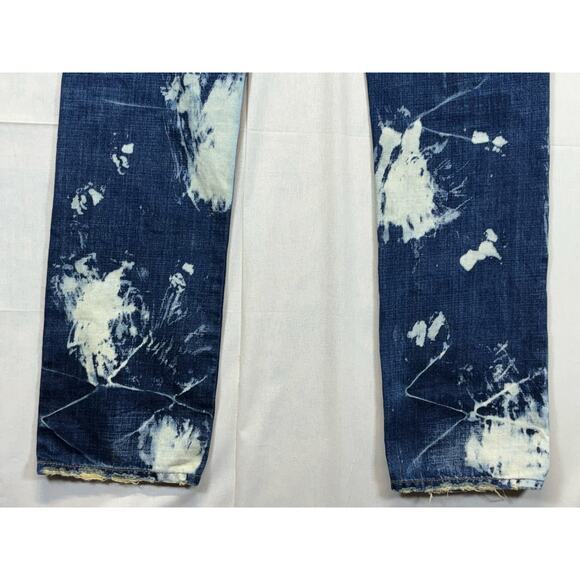 AKOO Men’s Size 32x32 Distressed Blue Denim Jeans Streetwear Baggy Fit - Picture 15 of 15